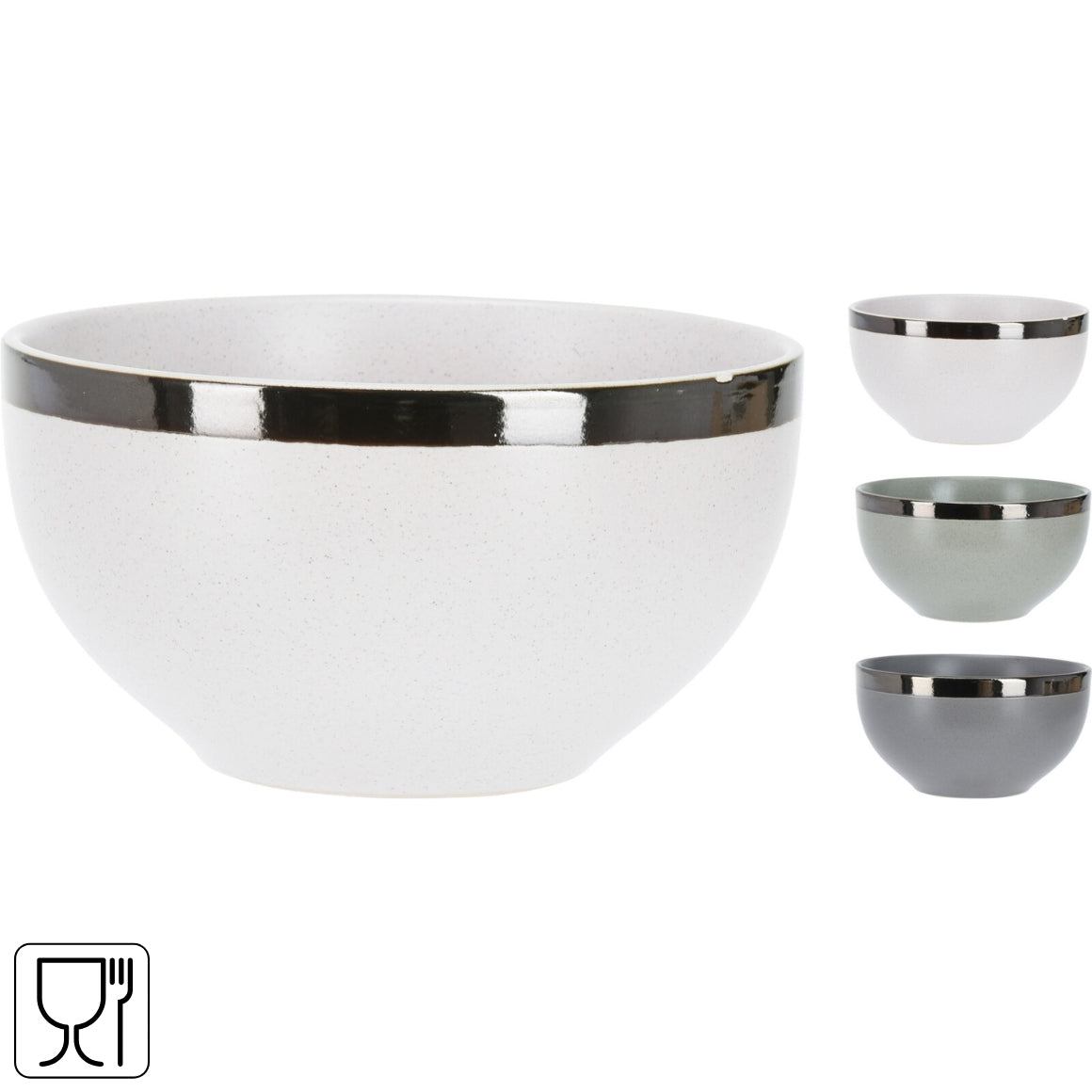DECOR SIAKI BOWL SILVER 22 CM