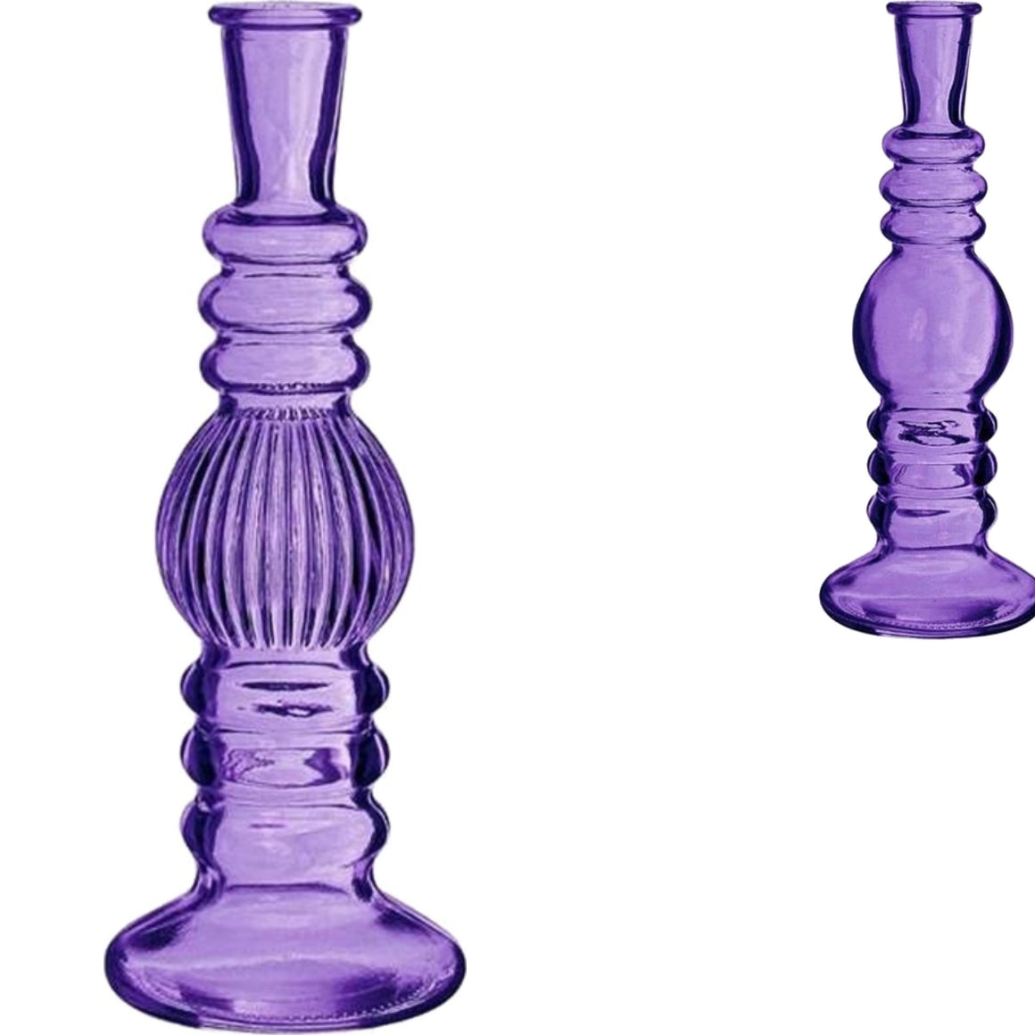 CANDLE HOLDER VENICE PURPLE VASE 23 CM