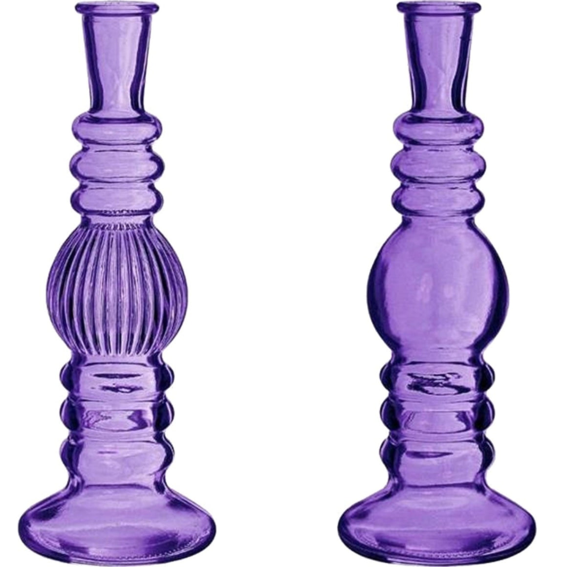 CANDLE HOLDER VENICE PURPLE VASE 23 CM