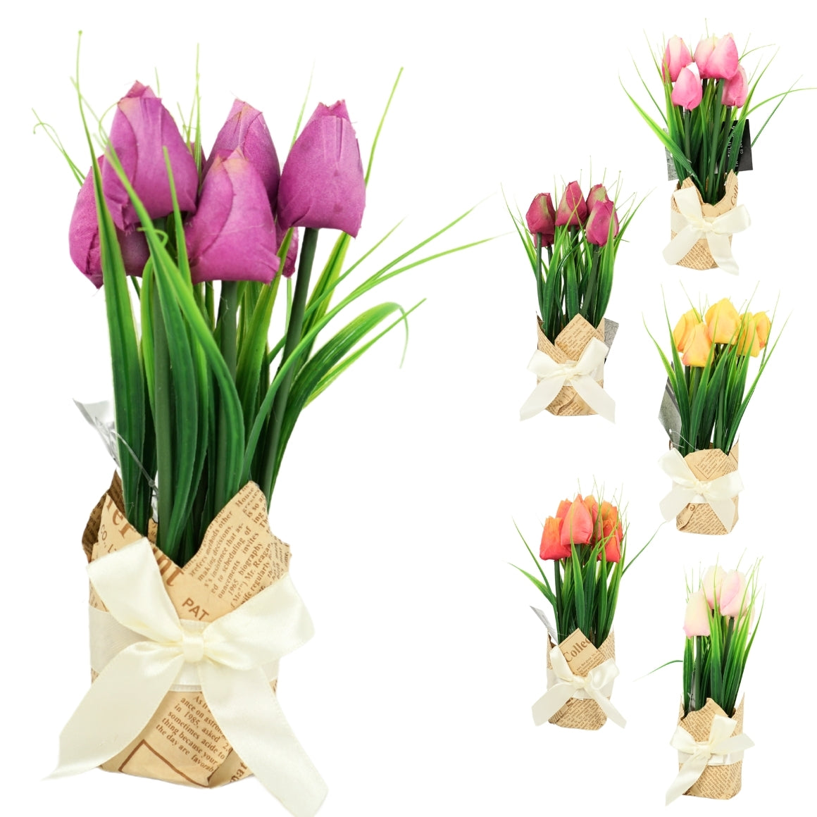 ARTIFICIAL FLOWER NL TULIP IN GIFT WRAP 23 CM