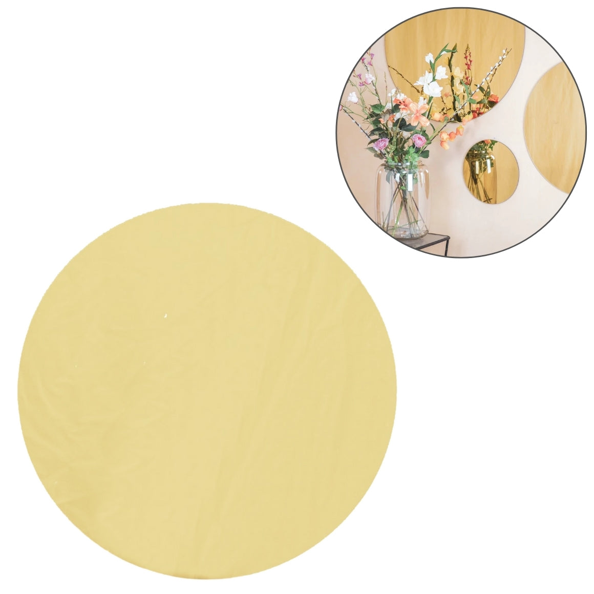 WALL DECOR WALL MIRROR ROUND GOLD