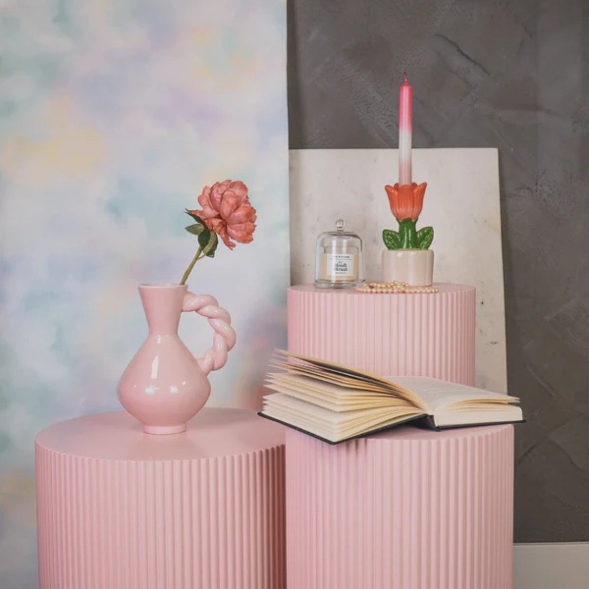 HOUSEVITAMIN TWIST PINK VASE 22 CM