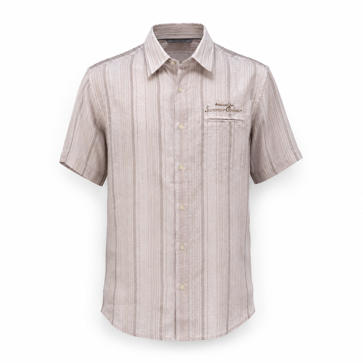 PALMEN BROWN & WHITE SHORT SLEEVE