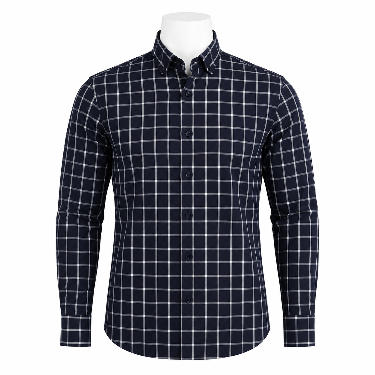 PALMEN CHECKED NAVY SHIRT
