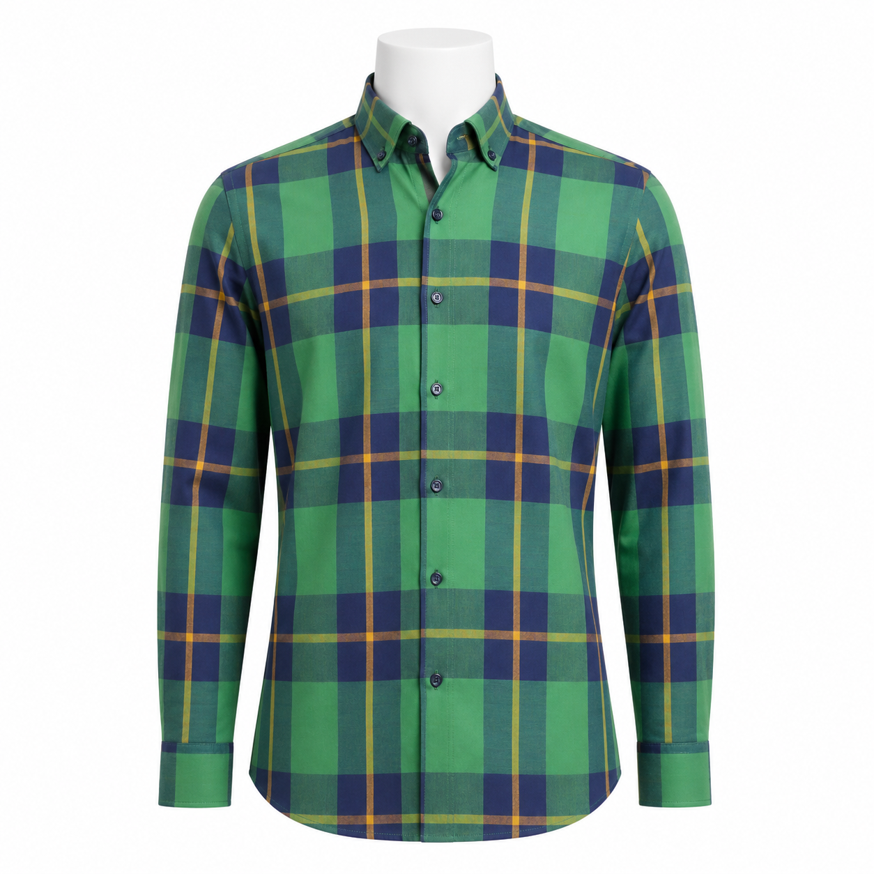 PALMEN GREEN AND NAVY SHIRT
