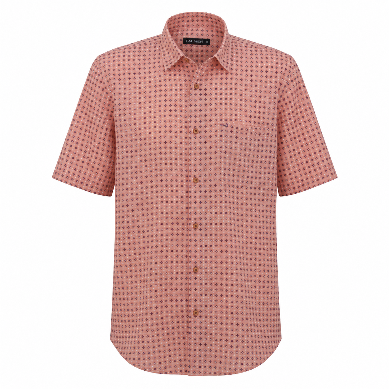 PALMEN SHIRT PEACH SHORT SLEEVE