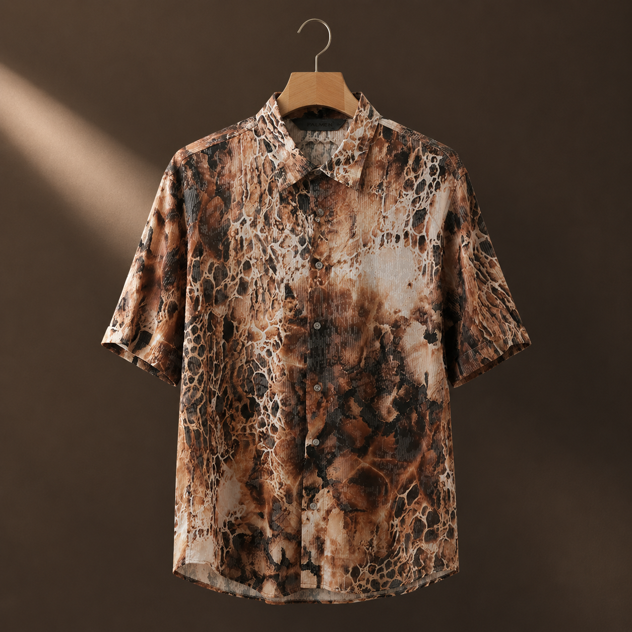 PALMEN BROWN SHIRT SHORT SLEEVE