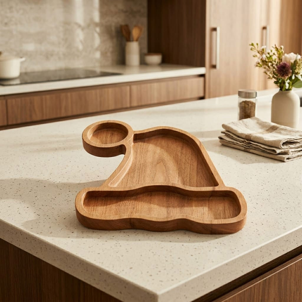 WOODEN PLATE BEANIE SHAPE