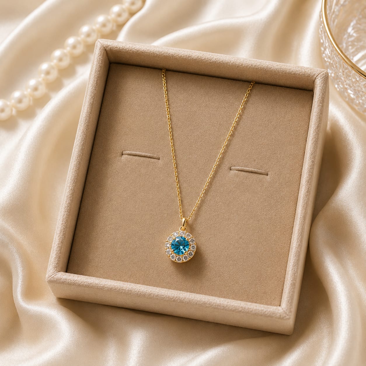 STERLING SILVER NECKLACE TURQOISE ROUND