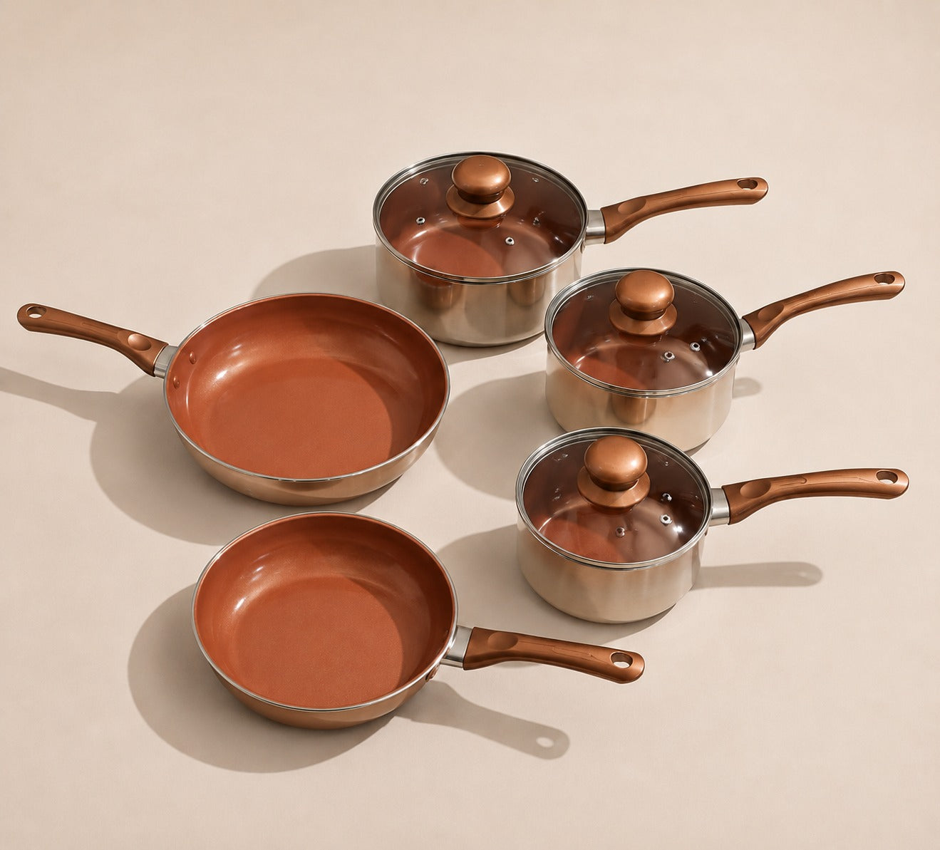5 PIECE JUDGE VISTA STAINLESS STEEL PAN SET