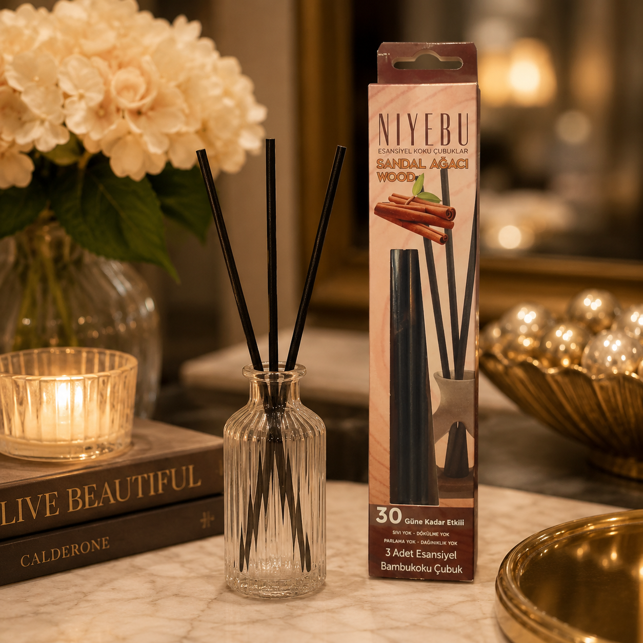 BAMBOO STICK SANDALWOOD REED FRAGRANCE DIFFUSER