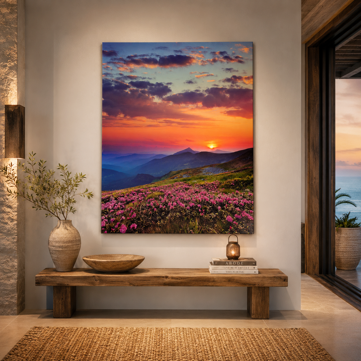 SUNSET CANVAS PAINT 100X135 CM