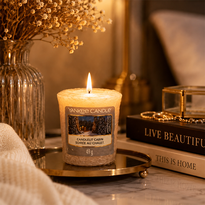 CANDLE CANDLELIT CABIN 49G YANKEE
